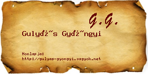 Gulyás Gyöngyi névjegykártya