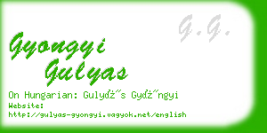 gyongyi gulyas business card